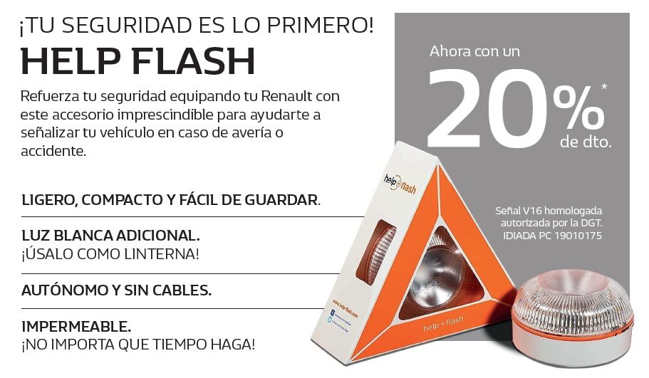 Luces de emergencia coche. Baliza V16 homologada Help Flash